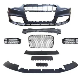 Bezpieczne zakupy Zderzak przedni + Grill Chrom-Czarny Audi A5 8T 13-16 RS5 Style