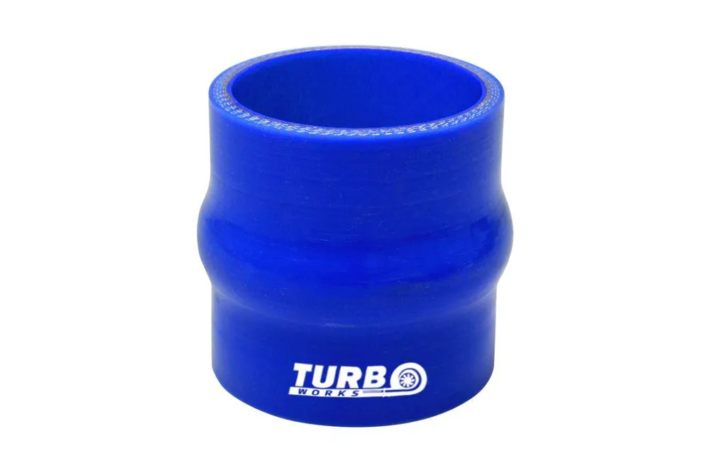 Rabat Łącznik silikonowy antywibracyjny TurboWorks Niebieskie 80mm