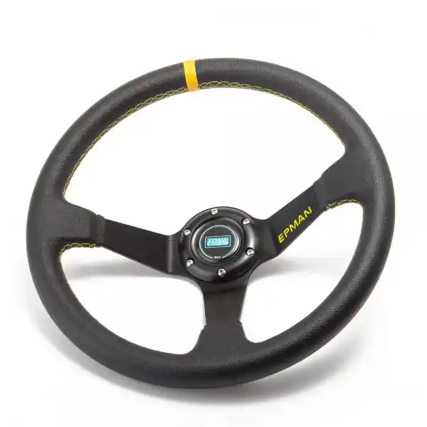 Oferta limitowana Kierownica sportowa 350mm / 80mm KJS Żółta