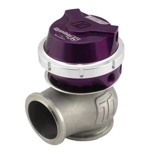 Premium Turbosmart Wastegate 45mm 1.0 Bar Hyper-Gate Fioletowy V-Band zewnętrzny