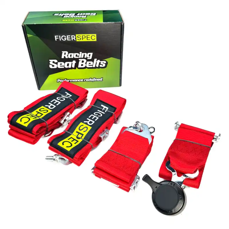 Ograniczona ilość Pasy sportowe FigerSPEC Drift 3" 4P Quick Czerwone