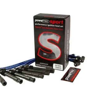 Bezpieczna płatność Przewody zapłonowe PowerTEC AUDI A6 A8 SKODA SUPERB 2.4-2.8L V6 94-04 Niebieskie