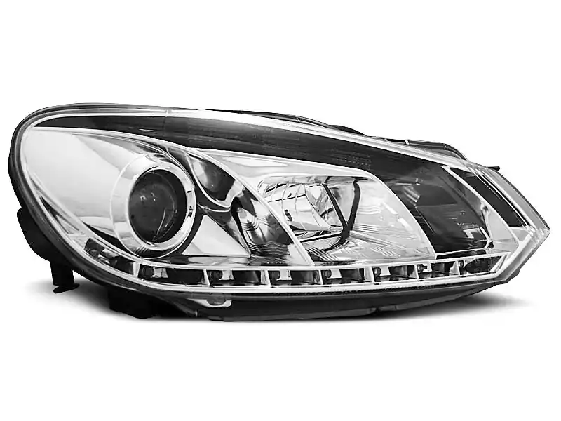Lampy przednie TRUE DRL CHROME VW GOLF 6 10.08-12 Hit cenowy