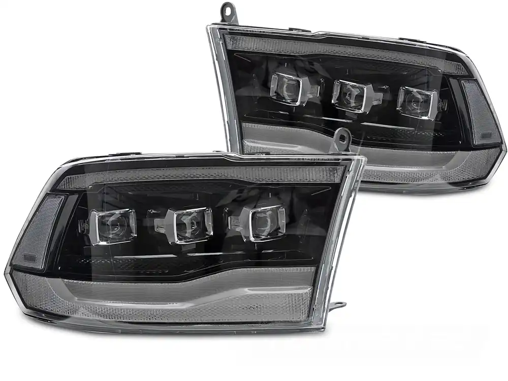 Lampy przednie DODGE RAM 09-18 LED BLACK Hit sprzedaży