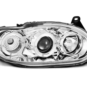 Bezpieczna płatność Lampy przednie FORD ESCORT MK7 02.95-00 ANGEL EYES CHROME