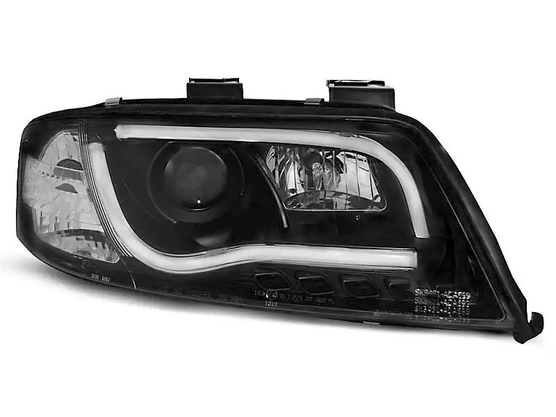 Lampy przednie TUBE LIGHT DRL BLACK AUDI A6 06.01-05.04 Nowy
