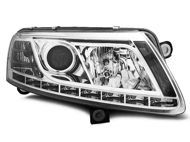 Bezpieczna płatność Lampy przednie XENON TRUE DRL CHROME AUDI A6 C6 04.04-08