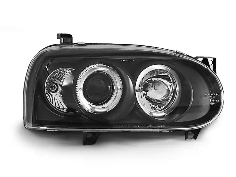 Lampy przednie ANGEL EYES BLACK VW GOLF 3 09.91-08.97 Kup teraz