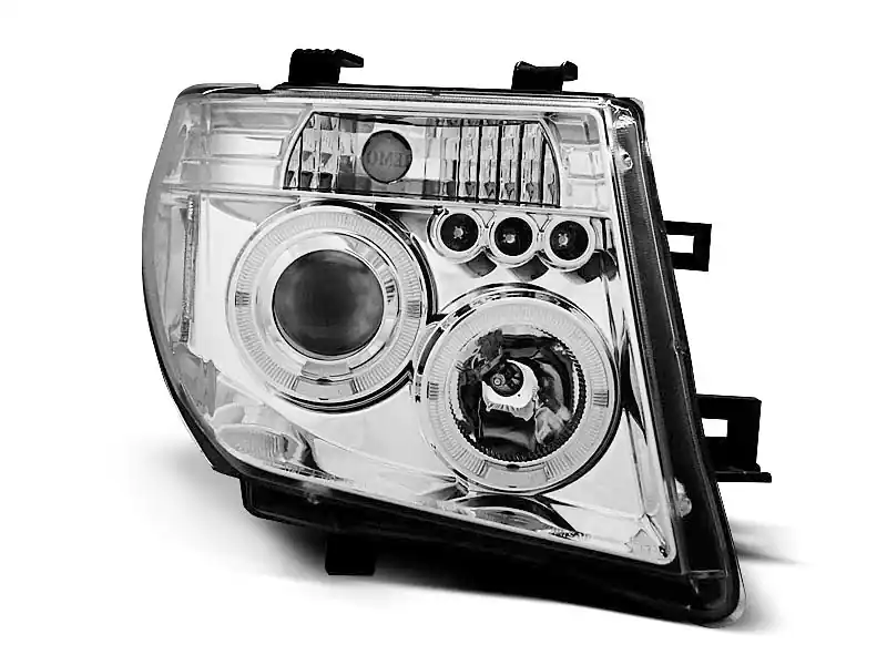 Lampy przednie NISSAN NAVARA D40/PATHFINDER 05-10 ANGEL EYES CHROME Do wyczerpania zapasów