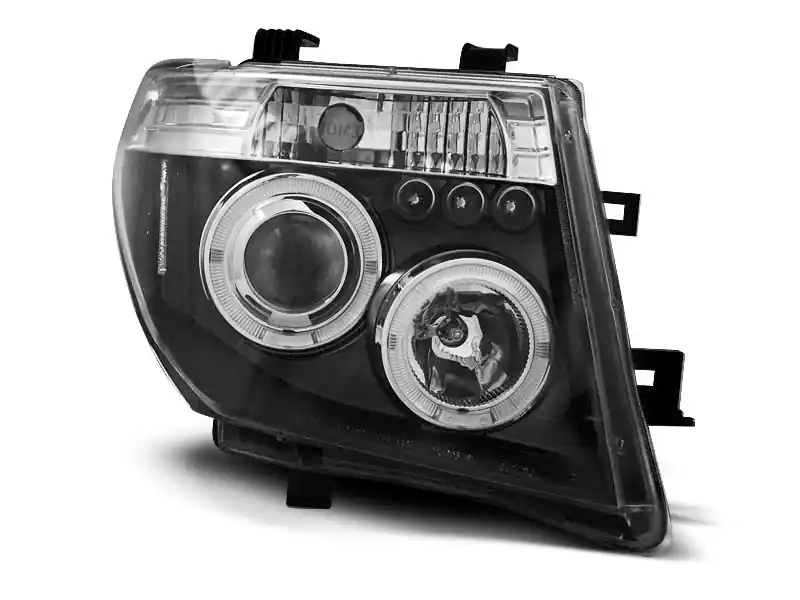 Oferta limitowana Lampy przednie NISSAN NAVARA D40/PATHFINDER 05-10 ANGEL EYES BLACK