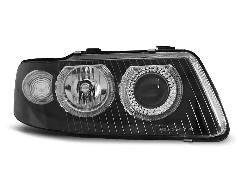 Lampy przednie ANGEL EYES BLACK AUDI A3 09.00-05.03 Darmowy zwrot