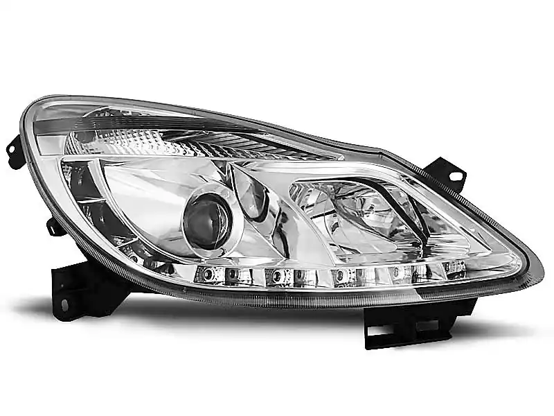 Lampy przednie OPEL CORSA D 04.06-11 (+DRL) CHROME Ostatnia szansa