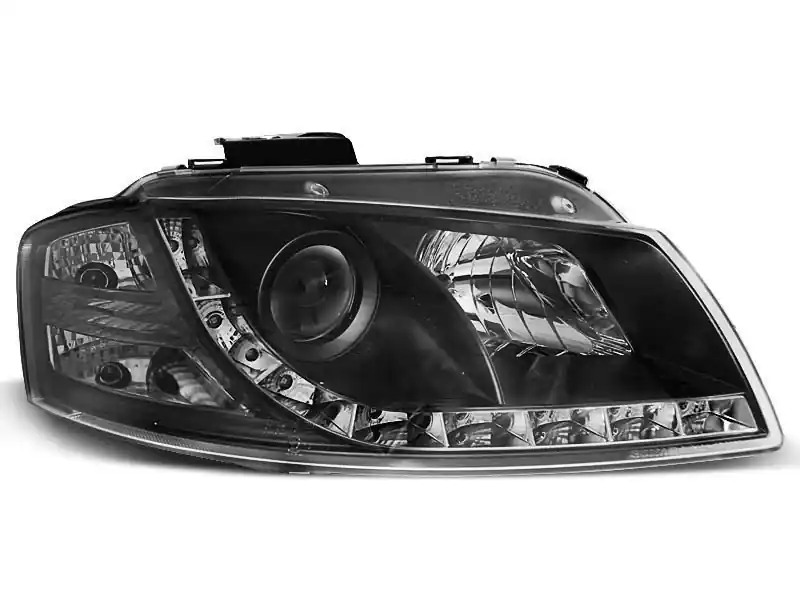 Lampy przednie (+DRL) BLACK AUDI A3 8P 05.03-03.08 Hit cenowy