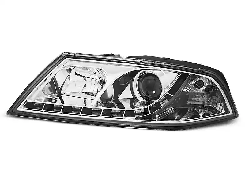 Wyprzedaż Lampy przednie XENON (+DRL) CHROME SKODA OCTAVIA 2 03.04-08