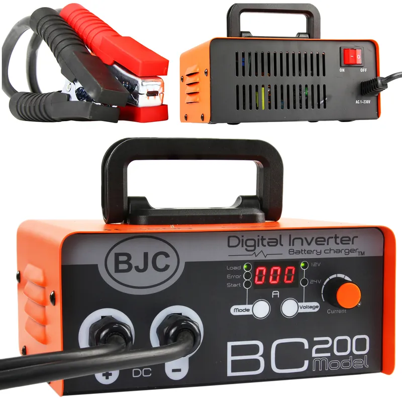 Ładowarka akumulatora prostownik inwertorowy z rozruchem 200A 12V 24V BJC Niska cena